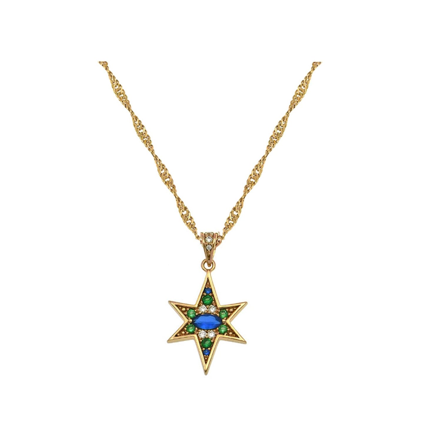 Nova North Star Pendant Necklace & Huggie Hoops Gift Set