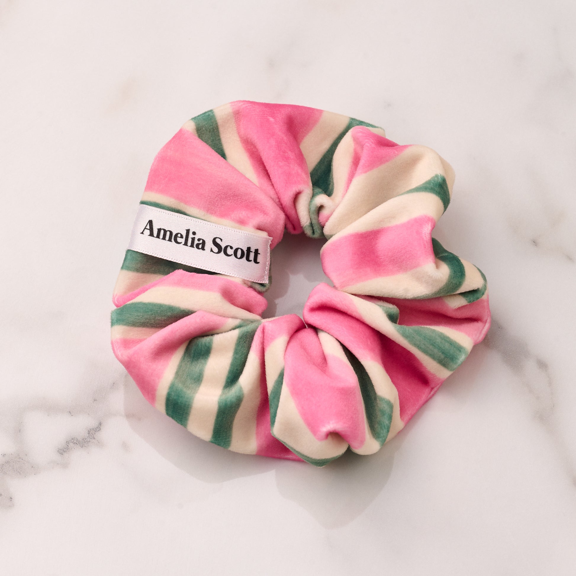 amelia scott pink hair scrunchie