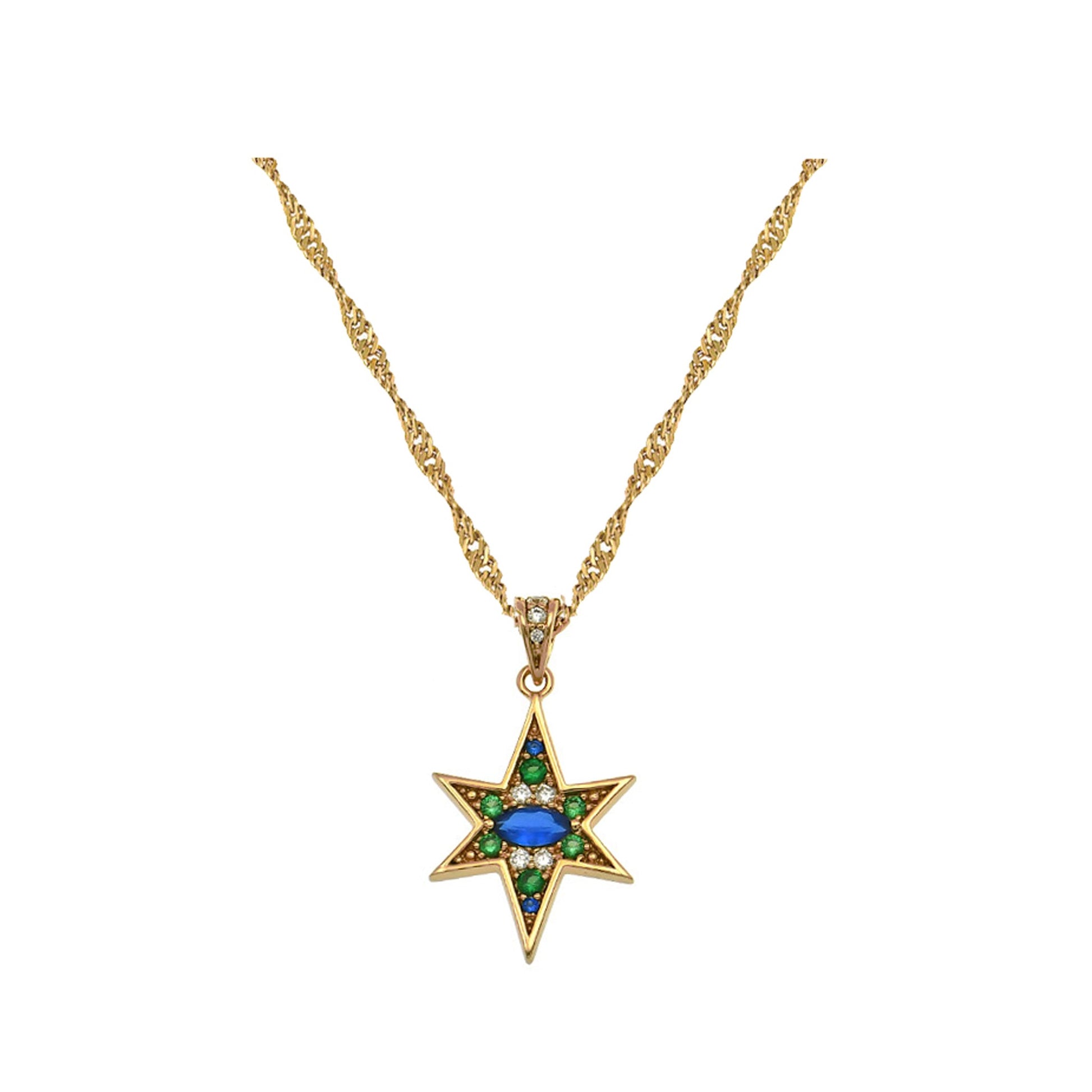 Nova North Star Pendant Necklace Gold – Amelia Scott